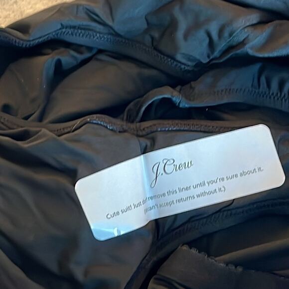 🆕 J. Crew Bow One Piece Swim One Shoulder All Black Plus Swimsuit NEW NWT - Picture 10 of 13